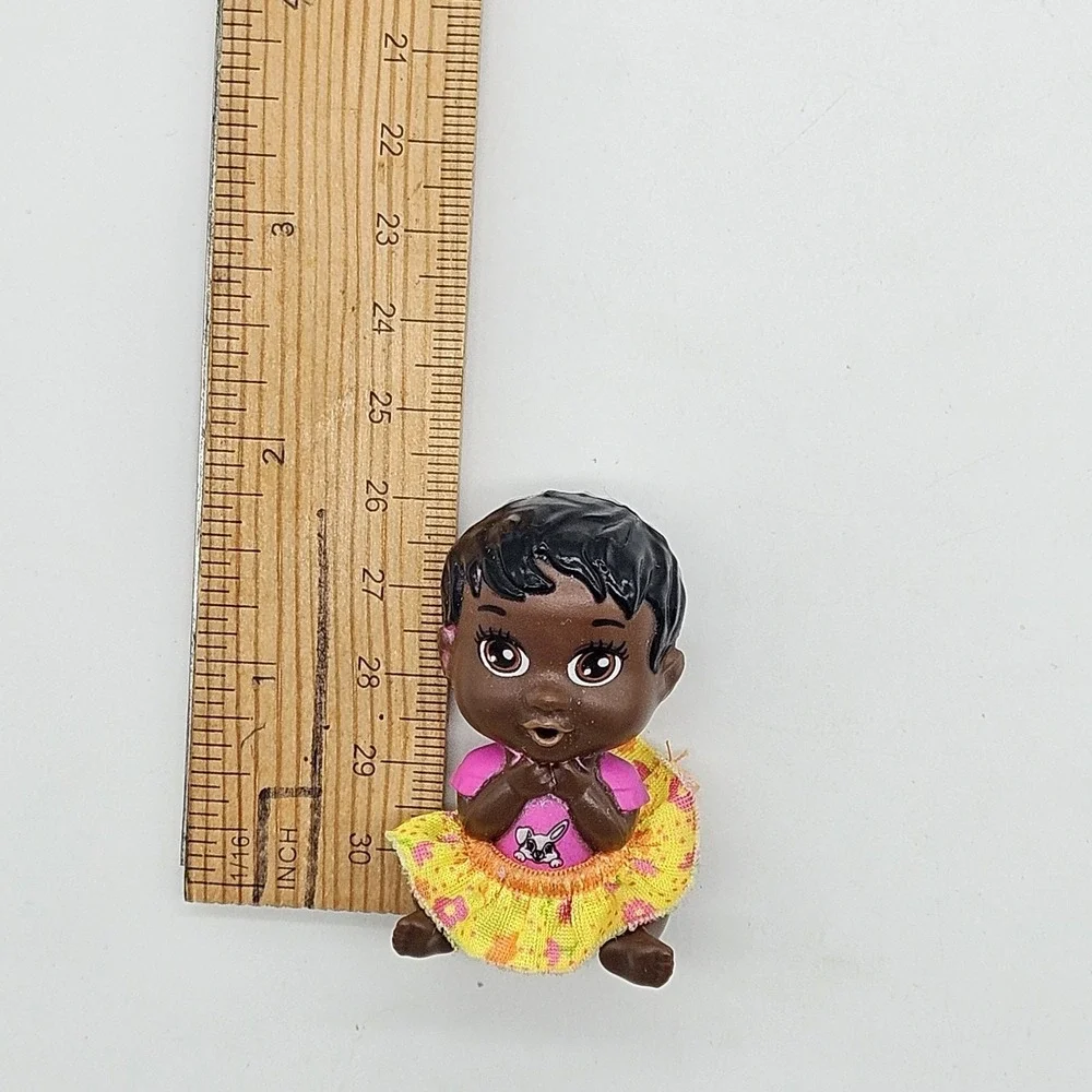 Mattel Barbie Skipper Babysitters Inc AA Baby Doll Mini Pink Bunny Yellow Skirt